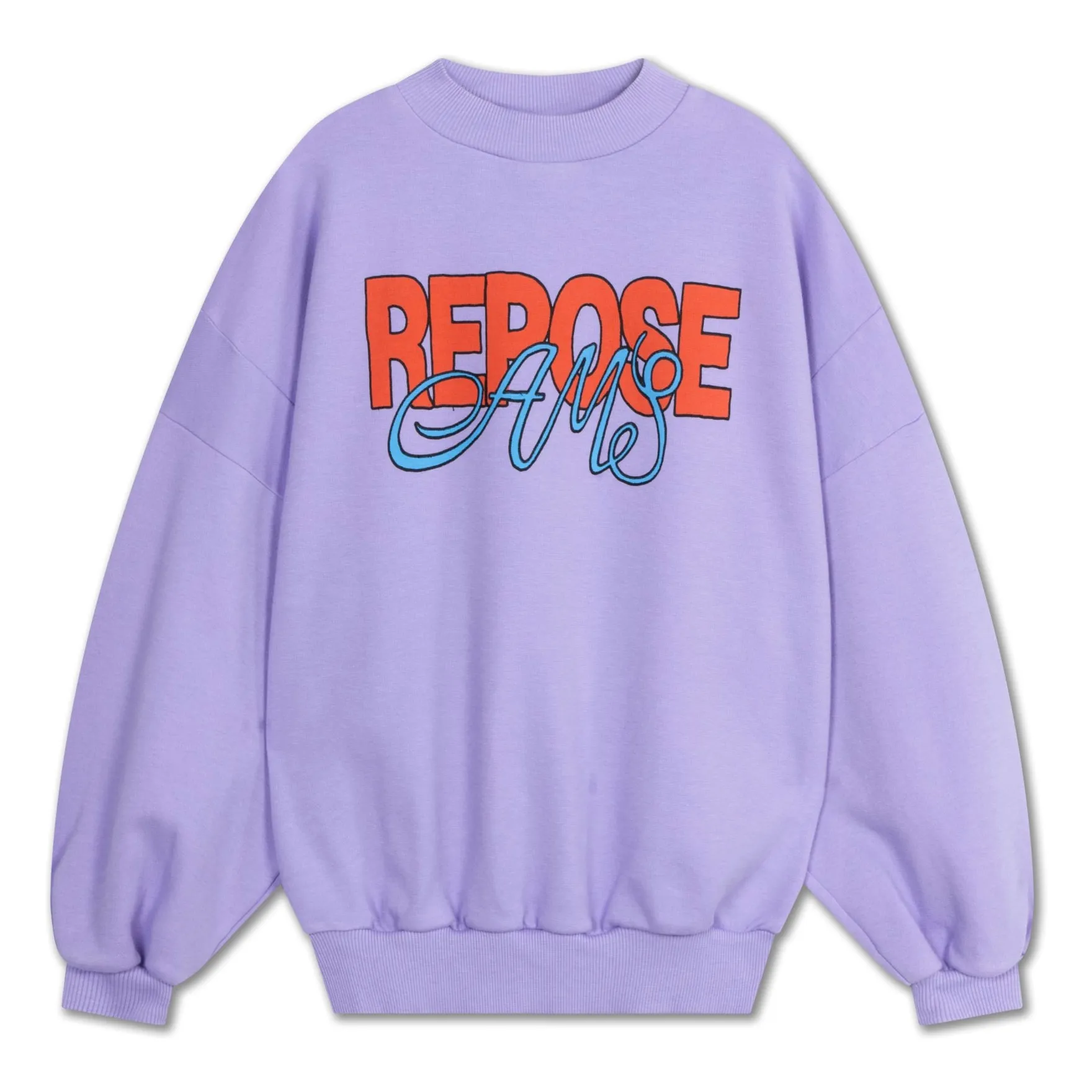Repose Ams Purple Crewneck Repose Sweat Organic Cotton