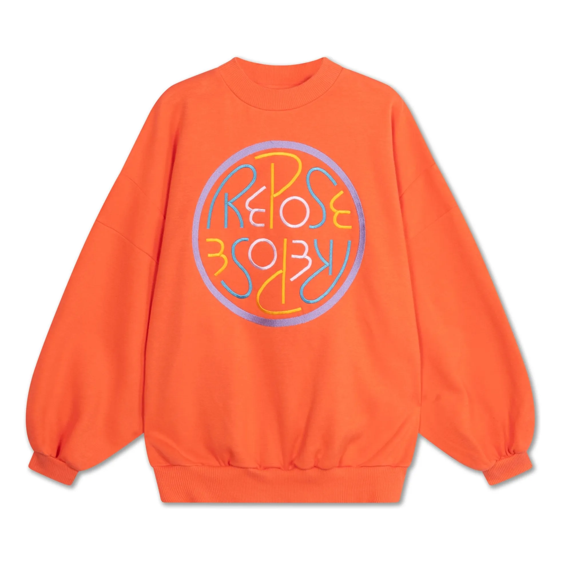 Repose Ams Orange Crewneck Sweat Fiesta Organic Cotton