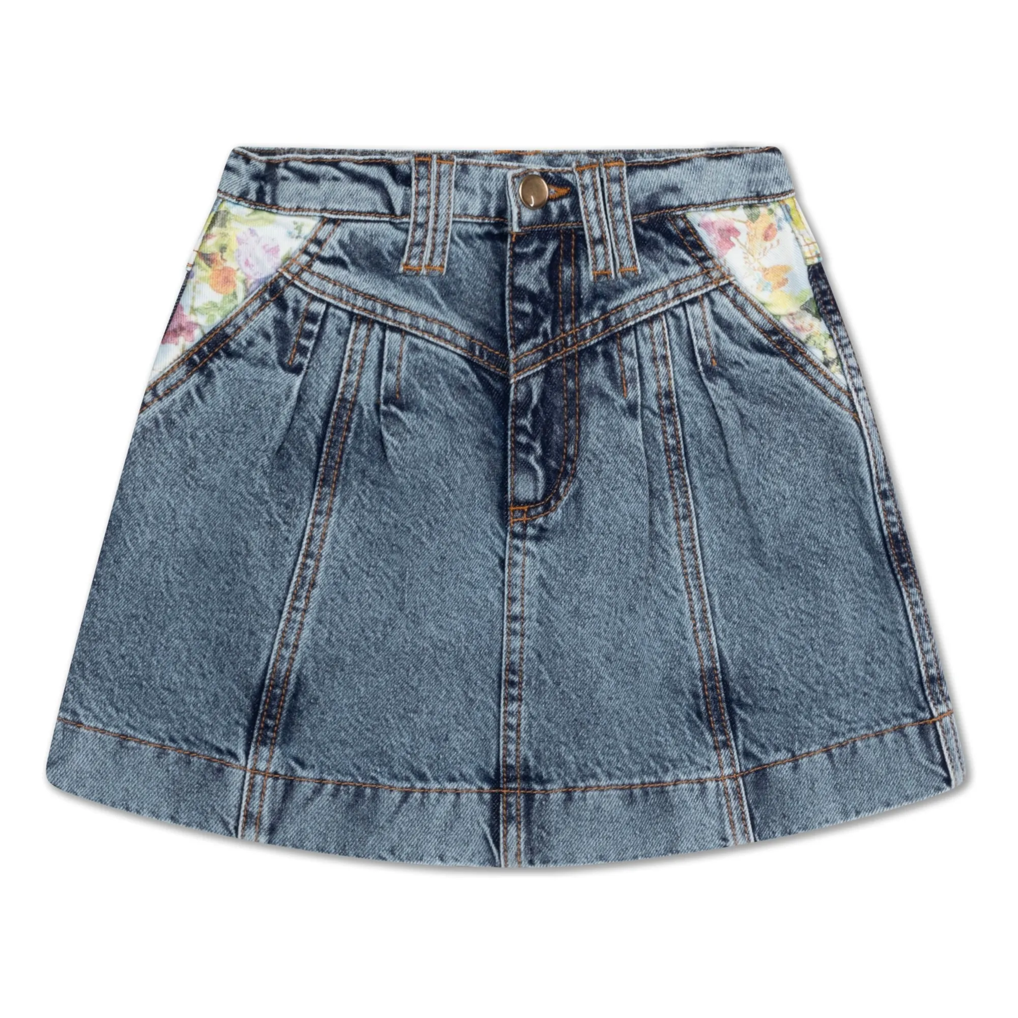 Repose Ams Blue Jean Bob Skirt Organic Cotton