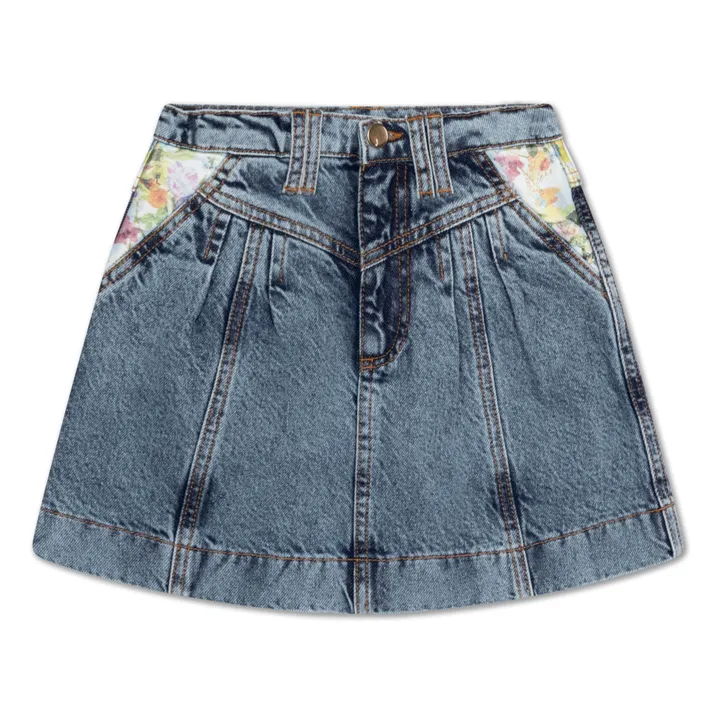 Falda Bob Jean Algodón orgánico | Azul- Imagen del producto n°0