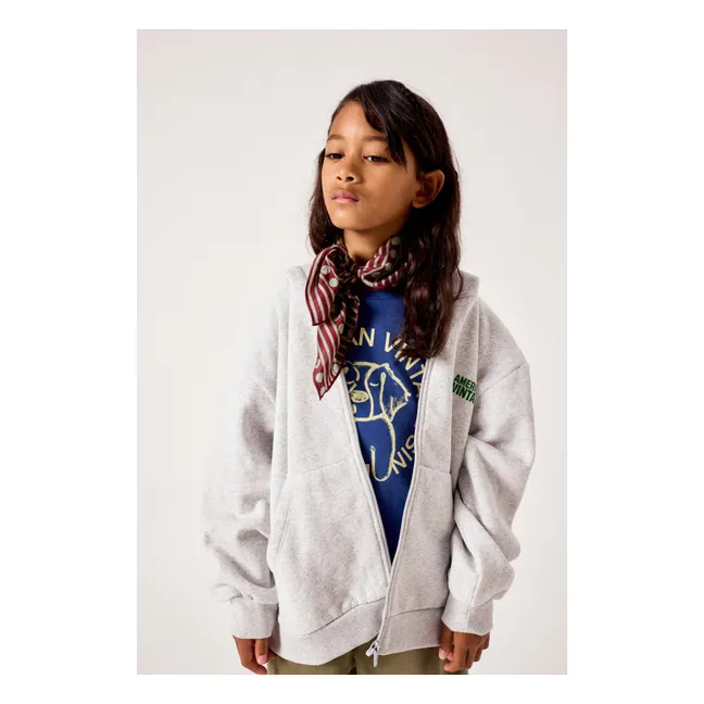 Sweat Zippé Baptown | Gris chiné