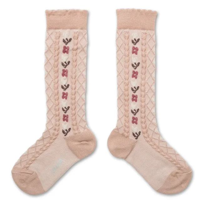 Chaussettes Hautes Désirée | Vieux Rose