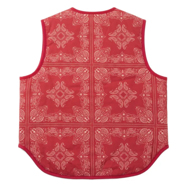 Veste Sans Manches Maria Bandana | Rouge foncé