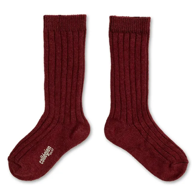 Chaussettes Chamois Laine Mérinos | Rouge cerise