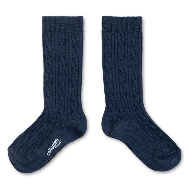 Chaussettes Alix Laine Mérinos | Bleu marine