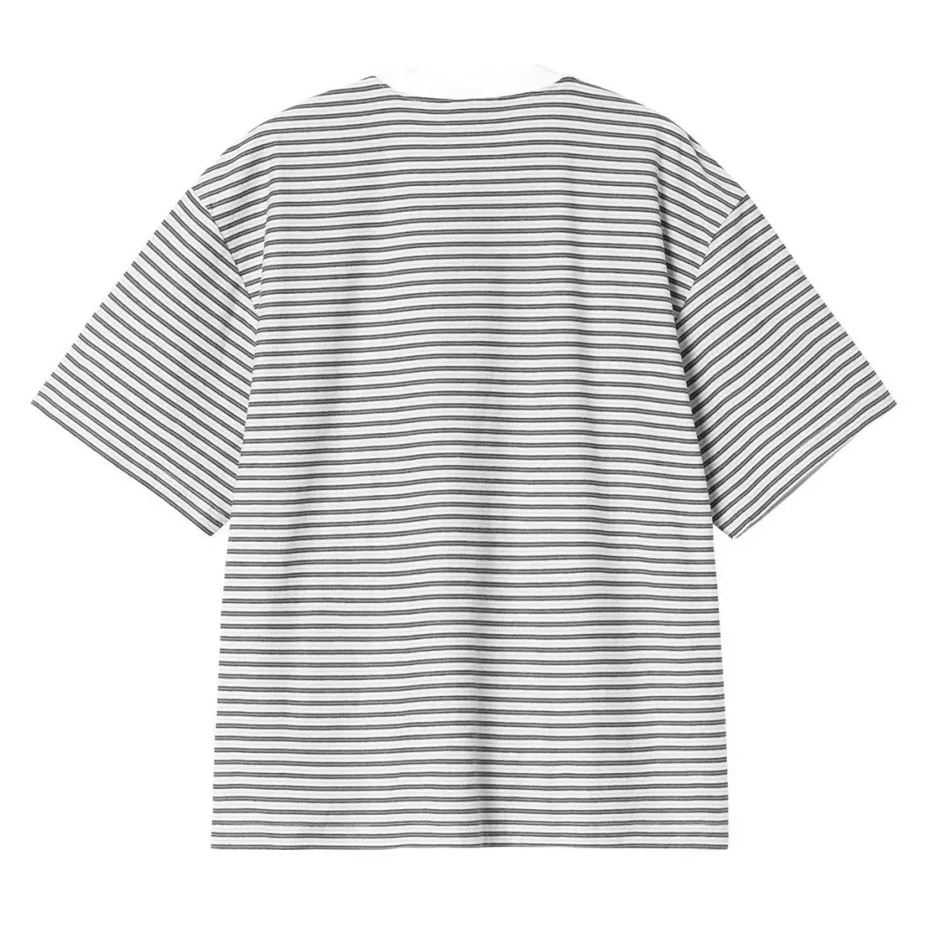 T-shirt Rayé Dupree Coton | Vert Lichen- Image produit n°1