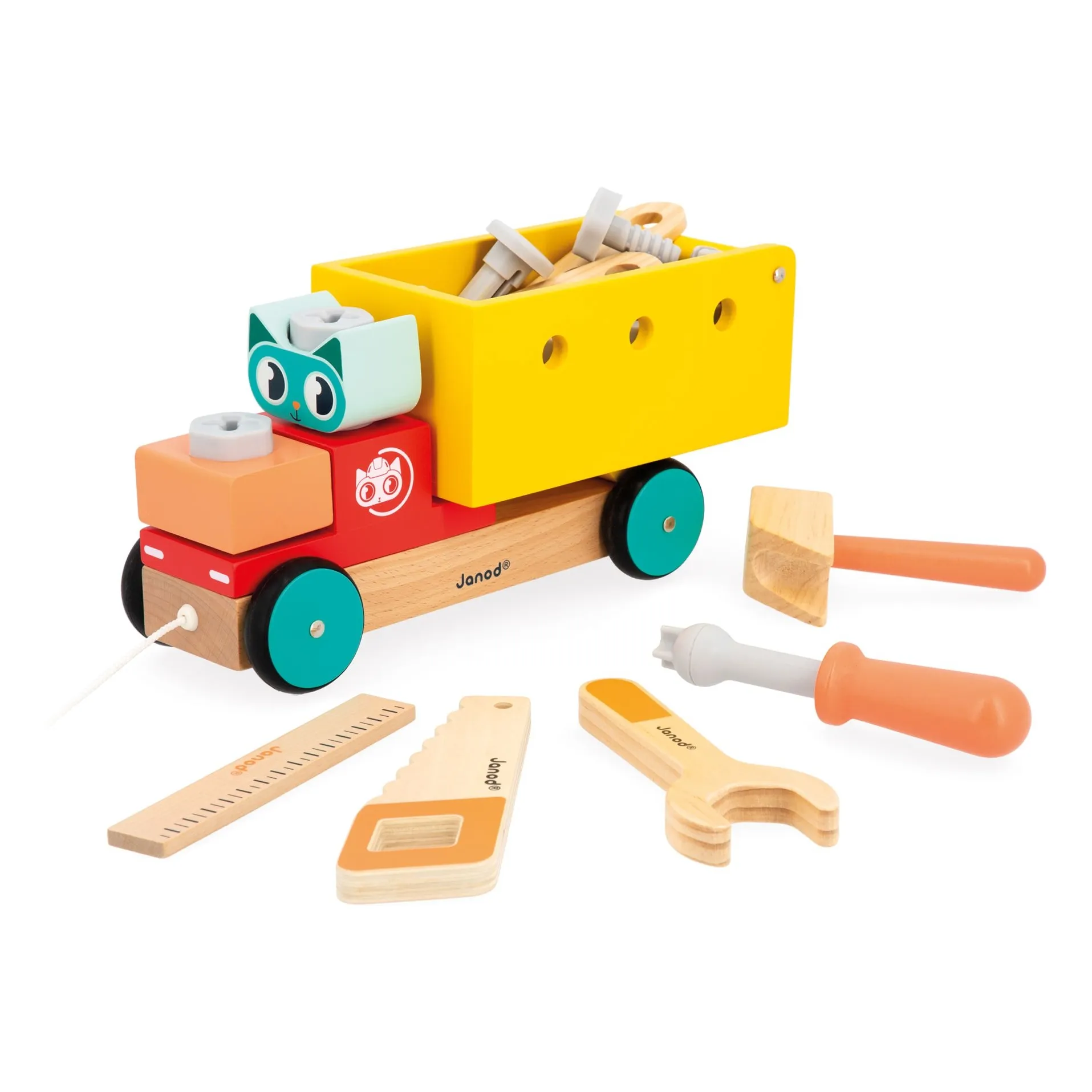 Janod Multicoloured Diy Pull-Truck