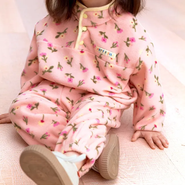Ensemble Polaire Fleuri | Rose