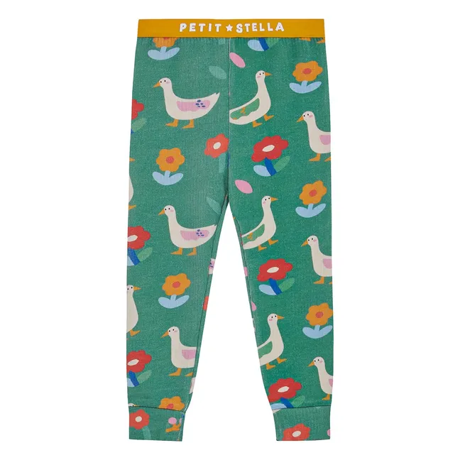 Pyjama Canards Coton Pima et Modal | Vert