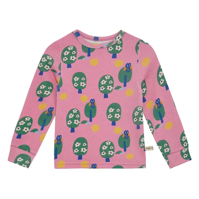 Pyjama Hiboux Coton Pima et Modal | Rose