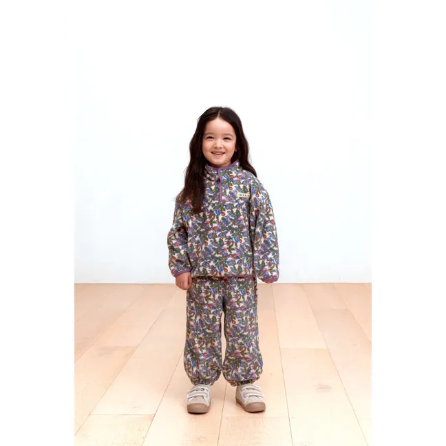 Ensemble Polaire Fleuri | Violet