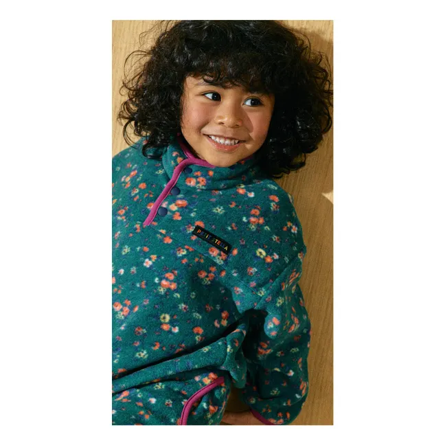 Ensemble Polaire Fleuri | Vert