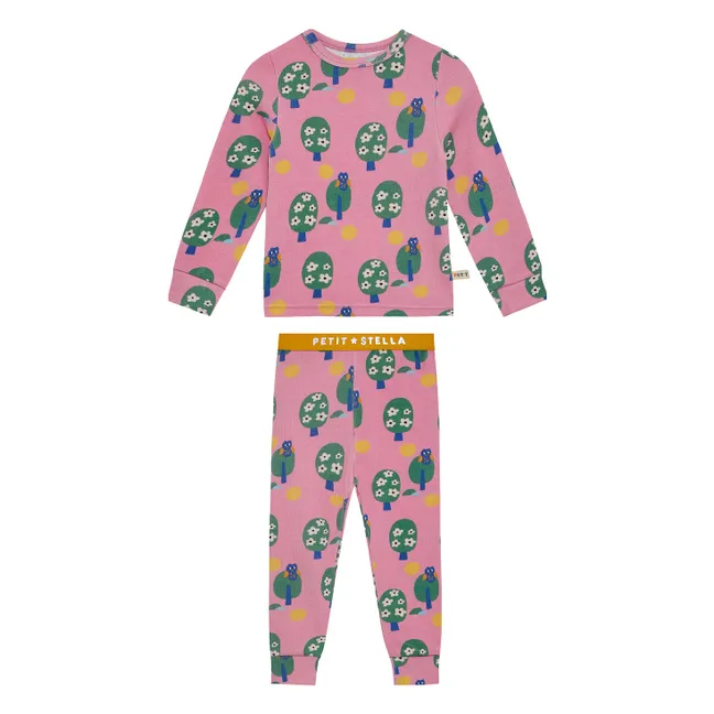 Pyjama Hiboux Coton Pima et Modal | Rose