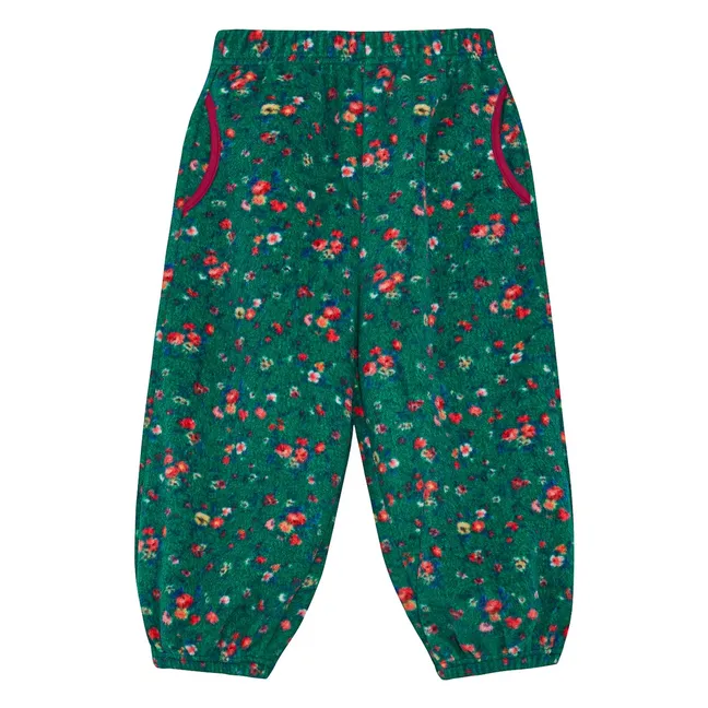 Ensemble Polaire Fleuri | Vert