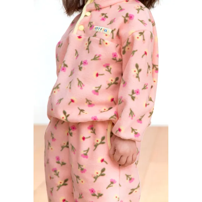 Ensemble Polaire Fleuri | Rose