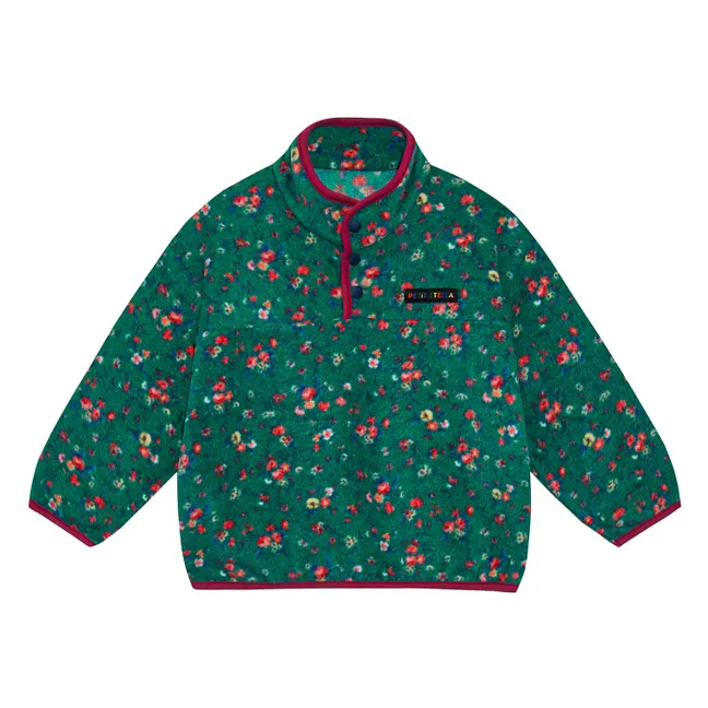 Ensemble Polaire Fleuri | Vert