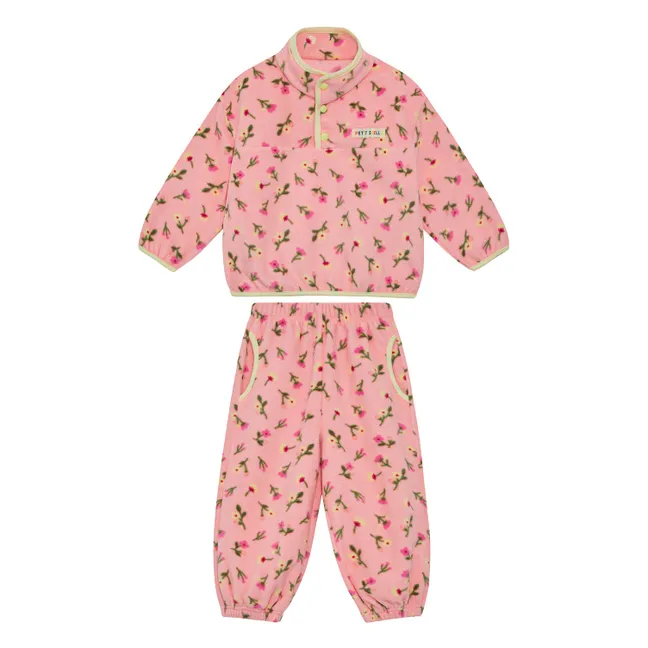 Ensemble Polaire Fleuri | Rose