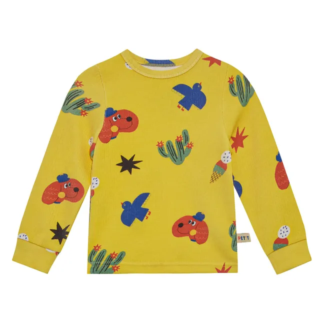 Pyjama Chiens Coton Pima et Modal | Jaune