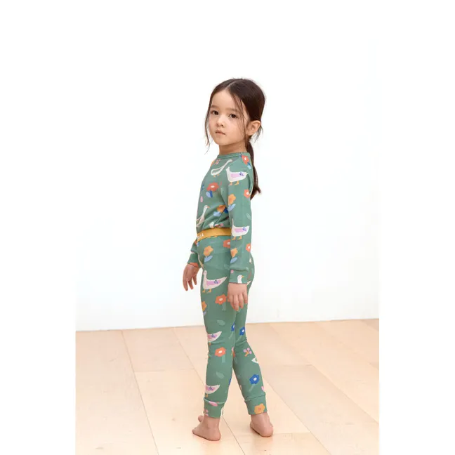 Pyjama Canards Coton Pima et Modal | Vert