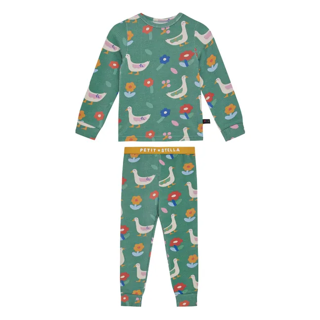 Pyjama Canards Coton Pima et Modal | Vert