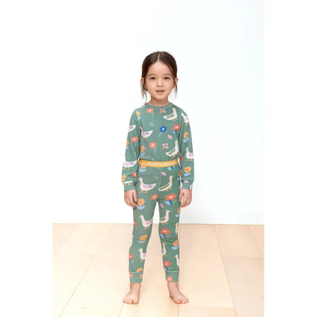 Pyjama Canards Coton Pima et Modal | Vert