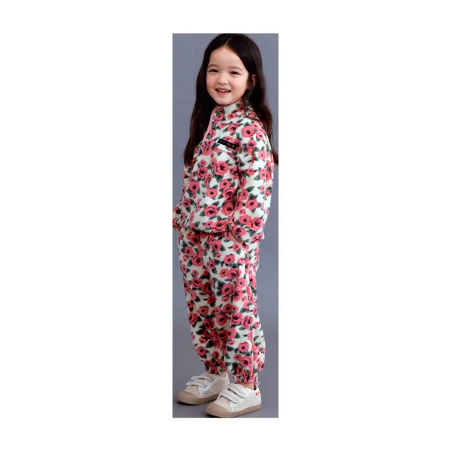 Ensemble Polaire Roses | Ecru