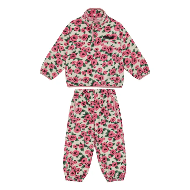 Ensemble Polaire Roses | Ecru