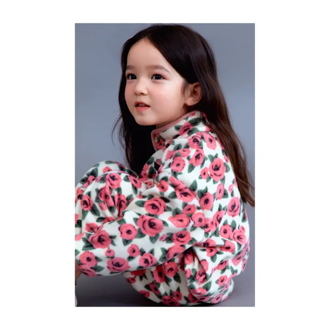 Ensemble Polaire Roses | Ecru