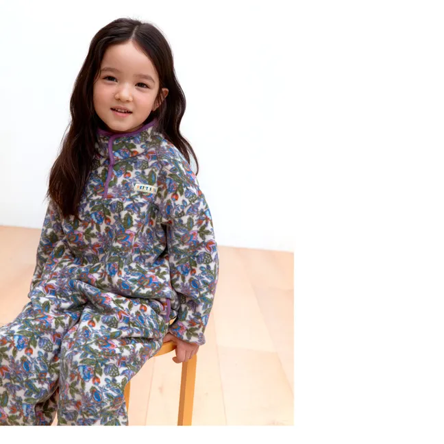 Ensemble Polaire Fleuri | Violet