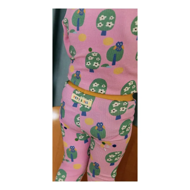Pyjama Hiboux Coton Pima et Modal | Rose