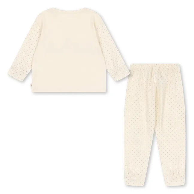 Ensemble T-shirt et Pantalon Chiots Coton Bio | Ecru
