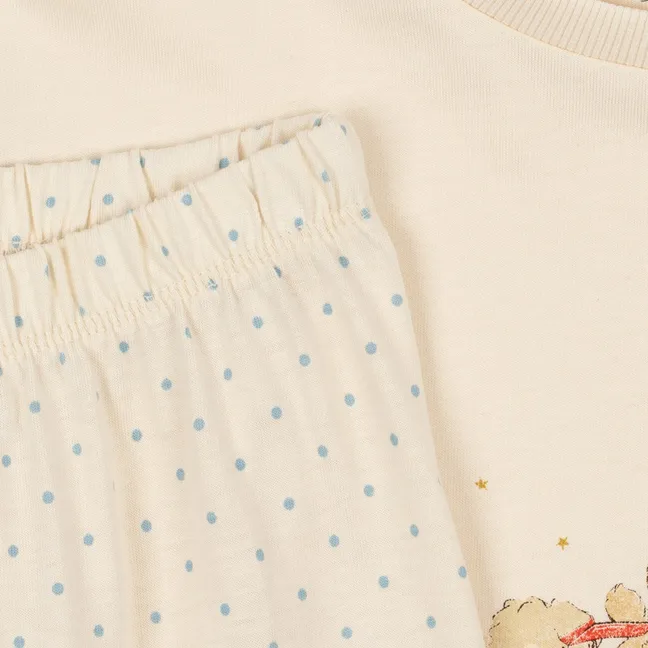 Ensemble T-shirt et Pantalon Chiots Coton Bio | Ecru
