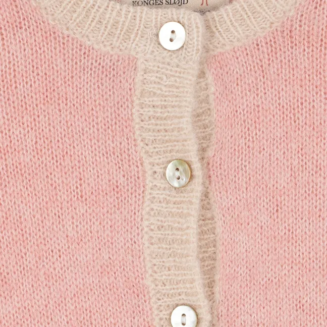 Gilet Chats Laine | Rose