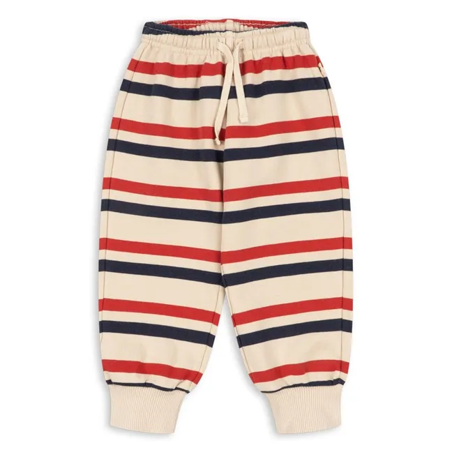 Jogger Loupy Rayé Coton Bio | Beige