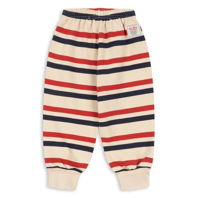 Jogger Loupy Rayé Coton Bio | Beige