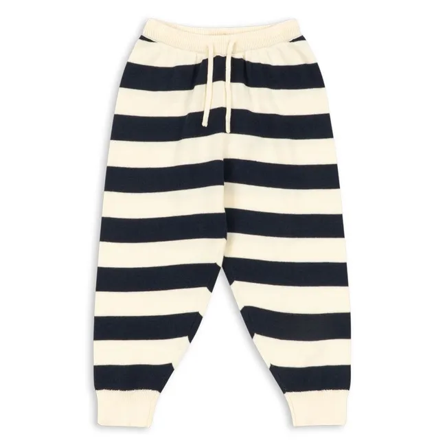 Pantalon Maille Manis Rayé | Bleu marine