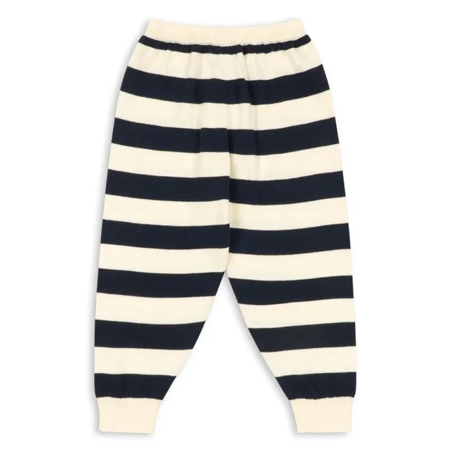 Pantalon Maille Manis Rayé | Bleu marine