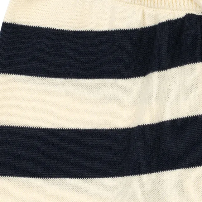 Pantalon Maille Manis Rayé | Bleu marine