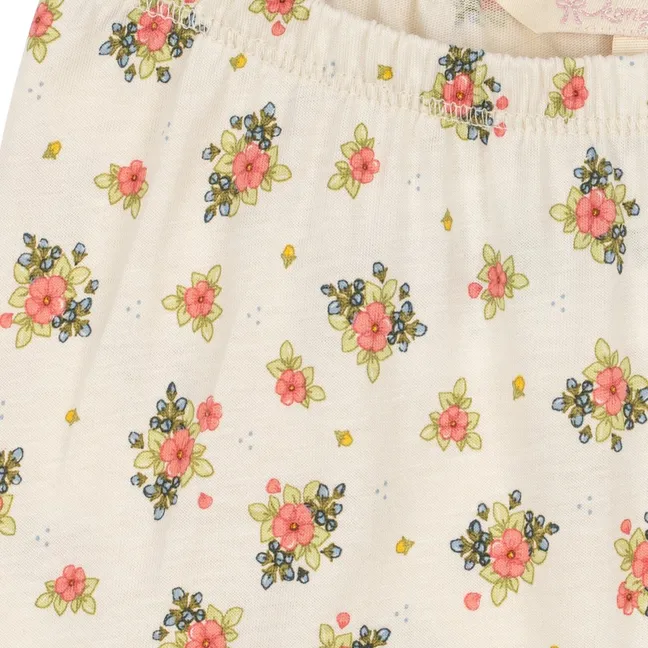 Pyjama Pio Fleuri Coton Bio | Ecru
