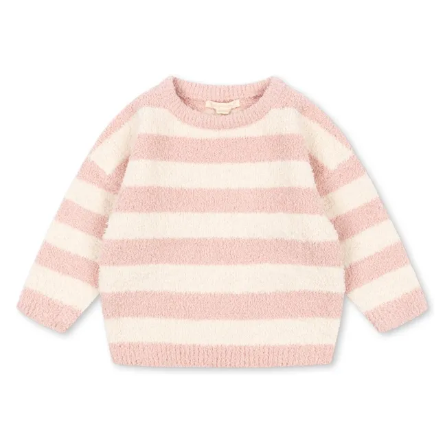Pull Duveteux Softy Rayé | Rose