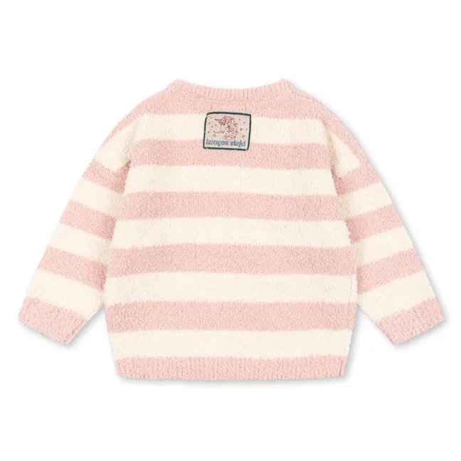 Pull Duveteux Softy Rayé | Rose