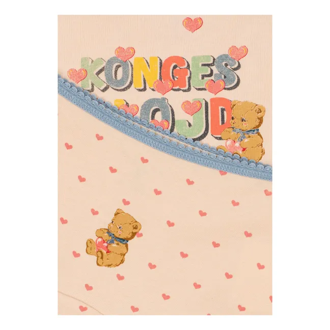Ensemble Culotte et Débardeur Ourson Coton Bio | Rose pâle