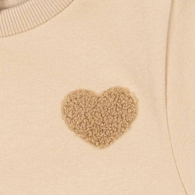 Robe Lou Cœurs Coton Bio | Beige