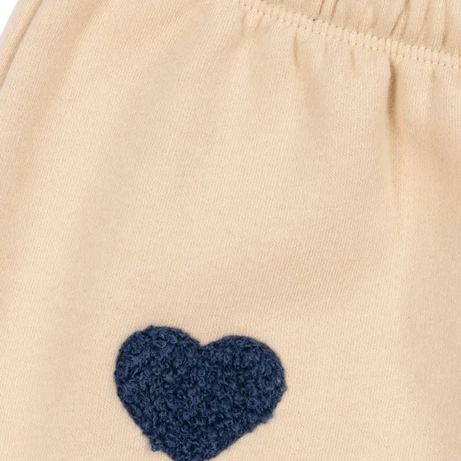 Jogger Lou Cœurs Coton Bio | Beige