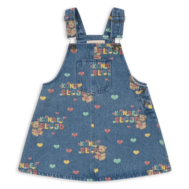 Robe Magot Oursons Denim Coton Bio | Bleu