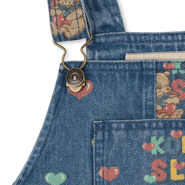 Robe Magot Oursons Denim Coton Bio | Bleu