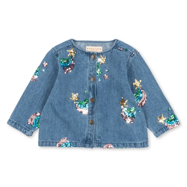 Veste Sequins Magot Denim Coton Bio | Bleu