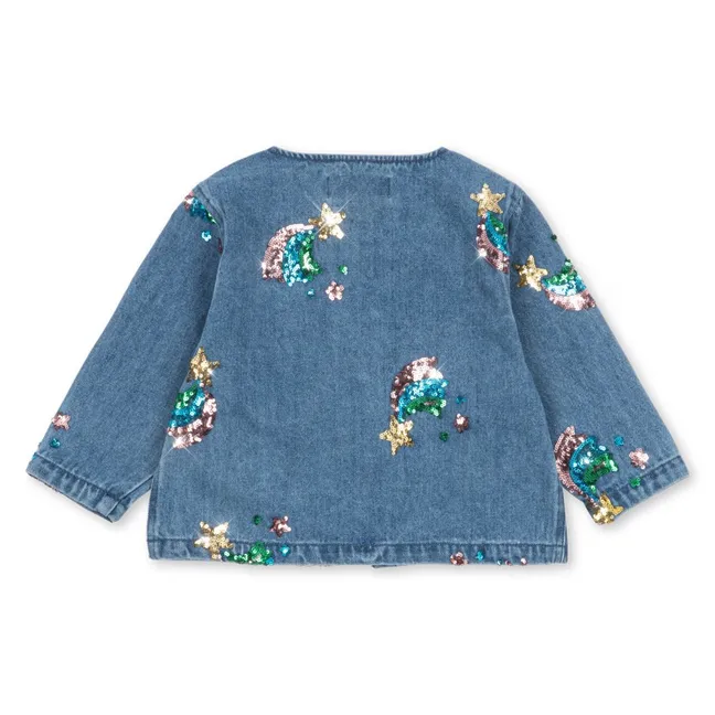 Veste Sequins Magot Denim Coton Bio | Bleu