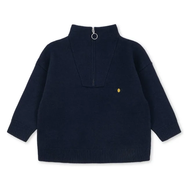 Sweat Zippé Mano | Bleu nuit