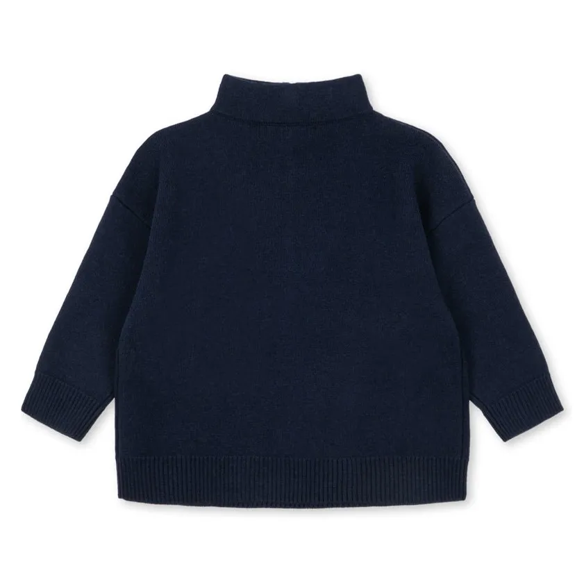Sweat Zippé Mano | Bleu nuit- Image produit n°3